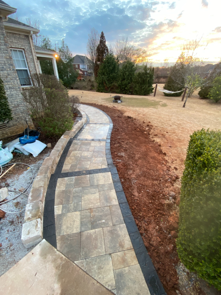 Paver Sidewalk Installation in Madison, AL