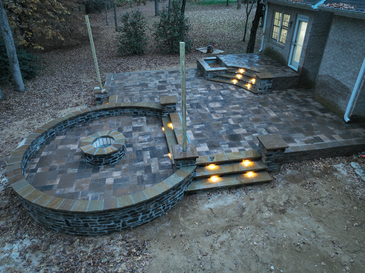 3 Tiered Paver Patio