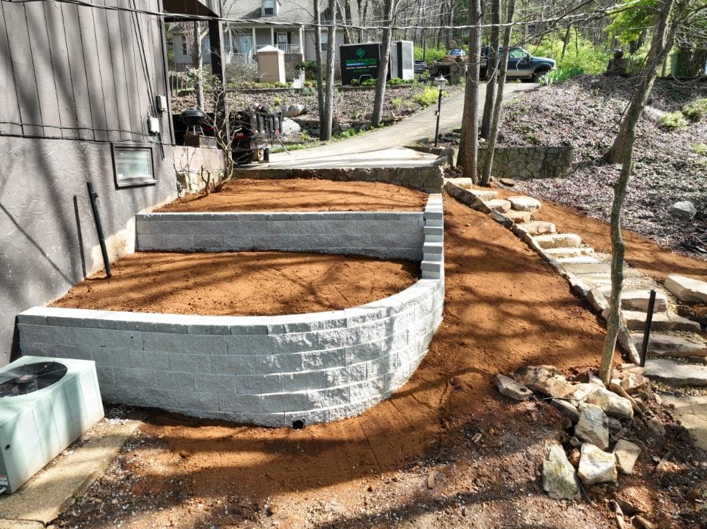 Two Tiered Retaining wall repair 
